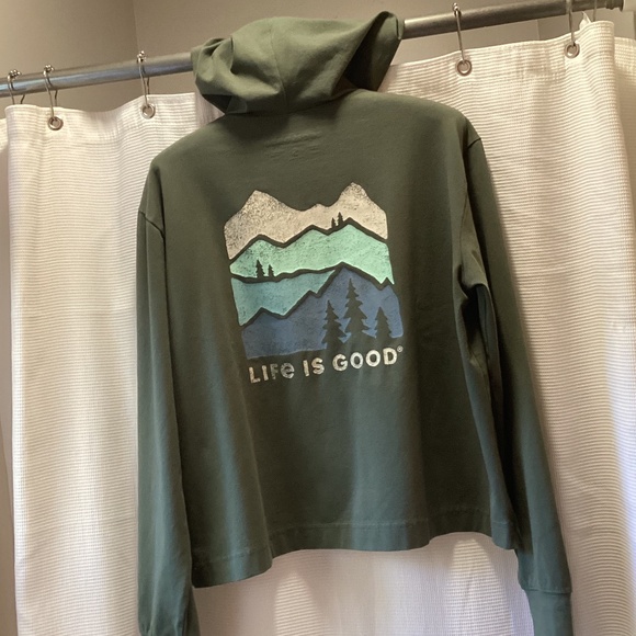 LNWOT Life Is Good * Crusher-Flex Boxy Hoodie * Women’s Small - Picture 1 of 5